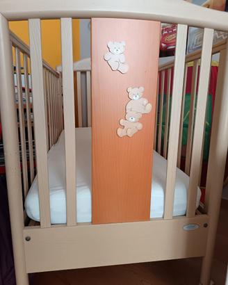 LETTINO IN LEGNO MASSELLO AZUR LOPPIANO +MATERASSO