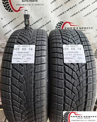 2 PNEUMATICI 225/55 R18 GOODYEAR INVERNALI 90%