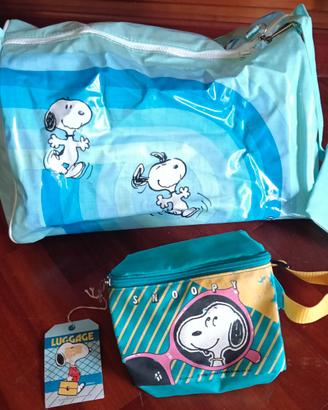 Borsone palestra pioggia marsupio Snoopy vintage