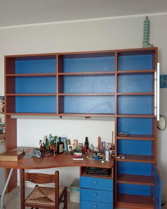 scrivania + mobile libreria 