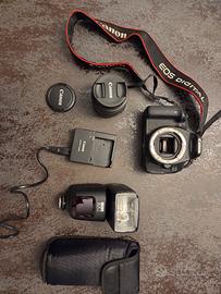 Canon Eos 600D + Flash metz + zaino Canon