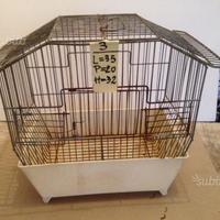 66 - Gabbia vintage per uccelli, in metallo