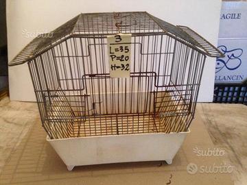 66 - Gabbia vintage per uccelli, in metallo