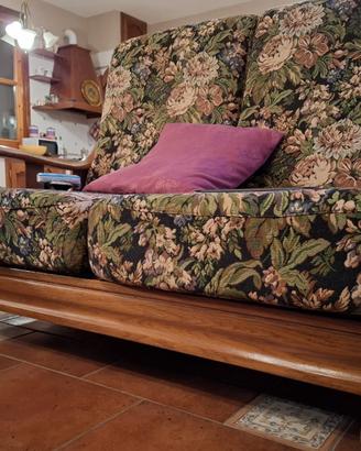 Divano 2 posti con struttura in legno