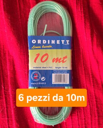 6 pezzi Filo per stendere 10m Stendibiancheria