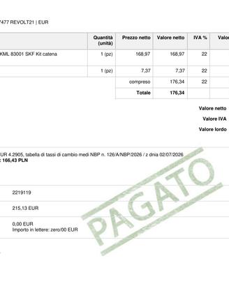 KIT DISTRIBUZIONE SKF VKML 83001 - NUOVO Originale