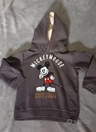 Felpa Disney Mickey Mouse bambino 6 anni cappuccio