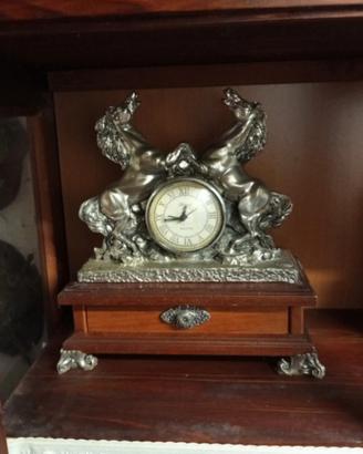 orologio da tavolo in argento 