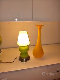 lampada +vaso vintage anni 70 