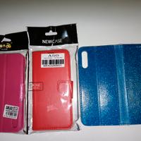 3 cover/custodie a libretto,rosso,rosa/fucsia, blu