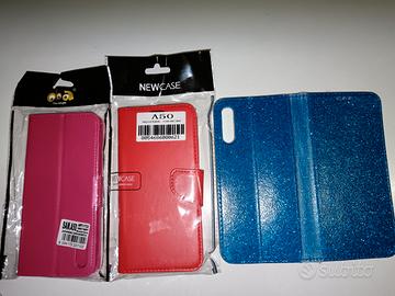 3 cover/custodie a libretto,rosso,rosa/fucsia, blu