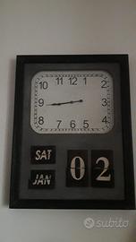 Orologio datario da parete in legno Roche Bobois