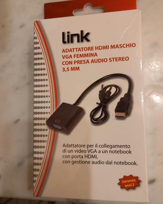 ADATTATORE HDMI MASCHIO VGA FEMMINA 