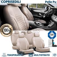 COPRISEDILI per Alfa Romeo Mito in PELLE Beige