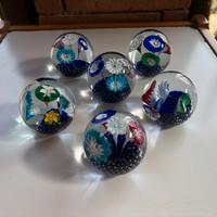 Fermacarte floreale vetro stile Murano