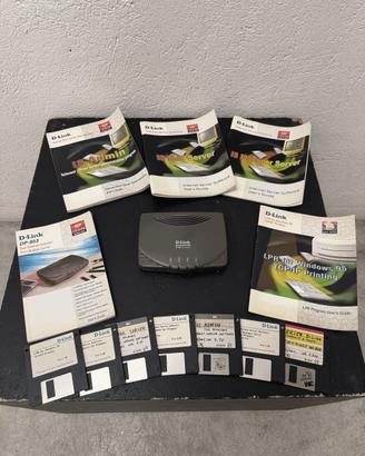 D-Link DP-802 Print Server vintage con software