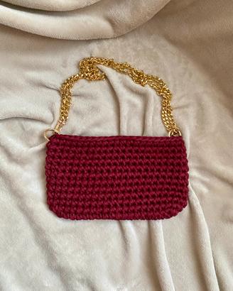 Borsa a spalla con catenina handmade crochet