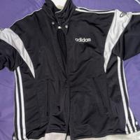 Adidas pantalone e felpa , apertura a zip