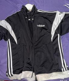 Adidas pantalone e felpa , apertura a zip