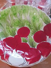  Piatti ESTE ceramica artigianale con ravanelli 