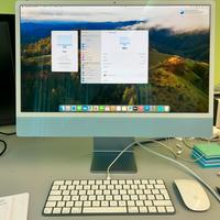 Imac 24 Blu m3/8gb/256gb Garanzia 1 anno