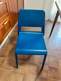 6 x sedie blu ottanio