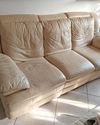 Divano in pelle divani&divani 3 sedute