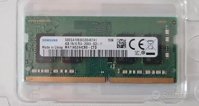3 moduli RAM da 4gb DDR4 SO‑DIMM per notebook