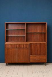 Credenza / Libreria Vintage in mogano a rigatino