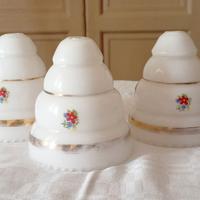 Lotto Tre ricambi in vetro antichi