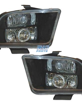 FARI PER FORD MUSTANG 05- OCCHI ANGEL LED NERO