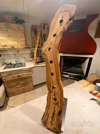 Portavino artigianale in Olivo trattato