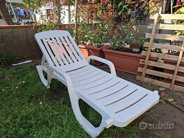(x4) lettino da giardino