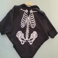 Mantellina scheletro carnevale 