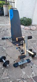 Panca pesi inclinabile leg extension curl palestra