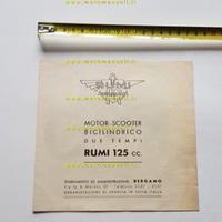 RUMI Scooter 125 1952 Depliant italiano originale