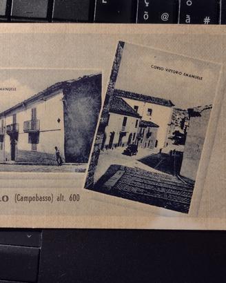 Vecchia cartolina di Limosano - corso e scalinata