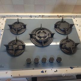 Piano cottura vetro grigio klarstein gas 5 fuochi