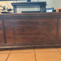 Cassapanca baule in legno