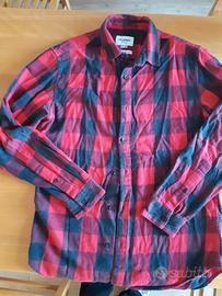camicia quadri rossi blu Pull & Bear