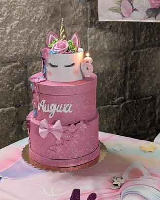 torta scenografica unicorno  porta merendine