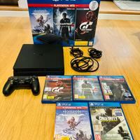 Playstation 4 slim 1 tb + joystick + 5 giochi