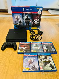 Playstation 4 slim 1 tb + joystick + 5 giochi