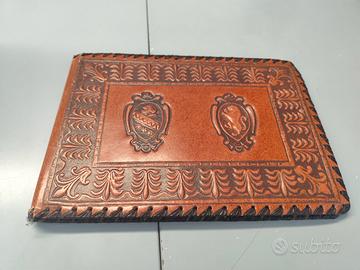 Album fotografico vintage pelle e cuoio d'epoca