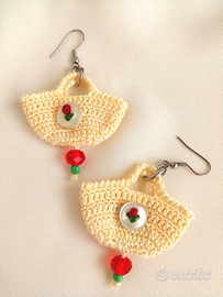 Orecchini Crochet Gialli Bijoux Donna Accessori