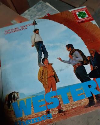 4 Dischi in vinile musica Western