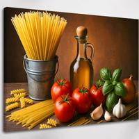 Stampa su tela 90x60 - Quadro "Cucina Italiana"