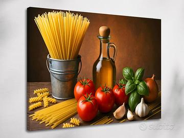 Stampa su tela 90x60 - Quadro "Cucina Italiana"
