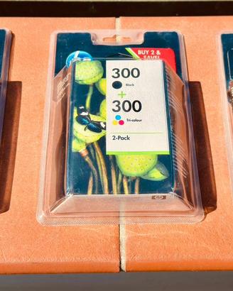 3 Pack HP 300 Originali (Nero + Colore)  Sigillate
