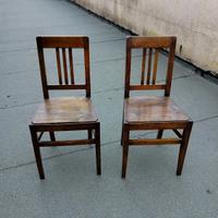 coppia di Sedie in Noce anni 800